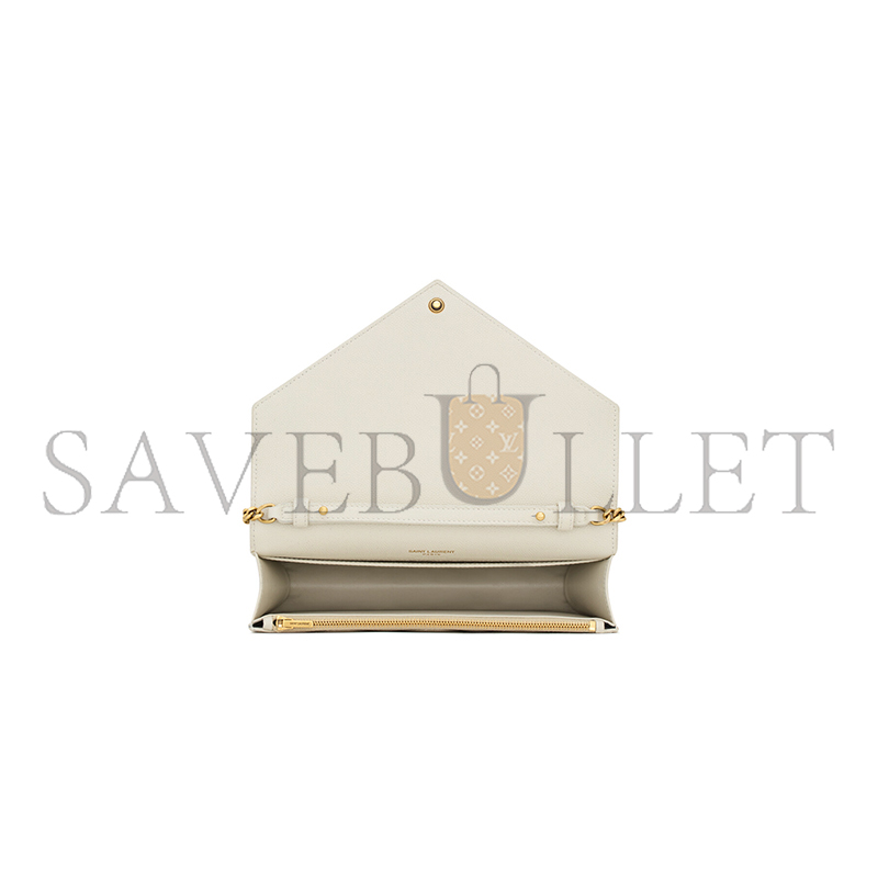 YSL PARIS CHAIN WALLET IN GRAIN DE POUDRE LEATHER 871149AAGOZ9207 (20*13*5cm)